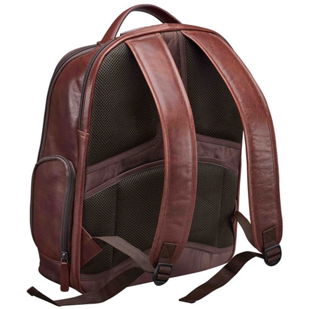 Mancini Buffalo 15.6" Laptop Day Backpack - Brown