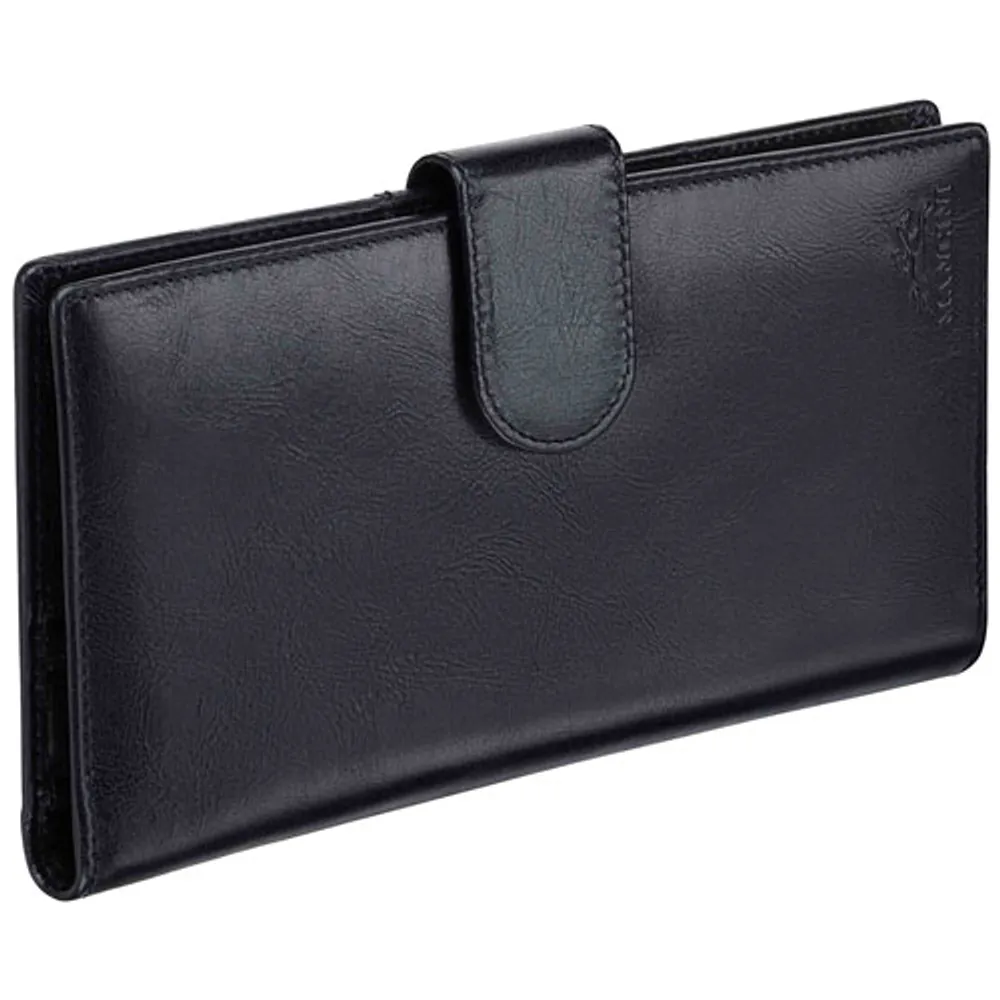 Mancini Casablanca RFID Genuine Leather Bi-fold Travel Wallet