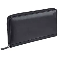 Mancini Casablanca RFID Genuine Leather Travel Wallet - Black