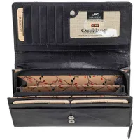 Mancini Casablanca RFID Genuine Leather Tri-fold Clutch Wallet