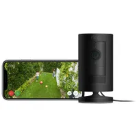 Ring Stick Up Cam Wired Indoor/Outdoor 1080p HD IP Camera (2019) - Black