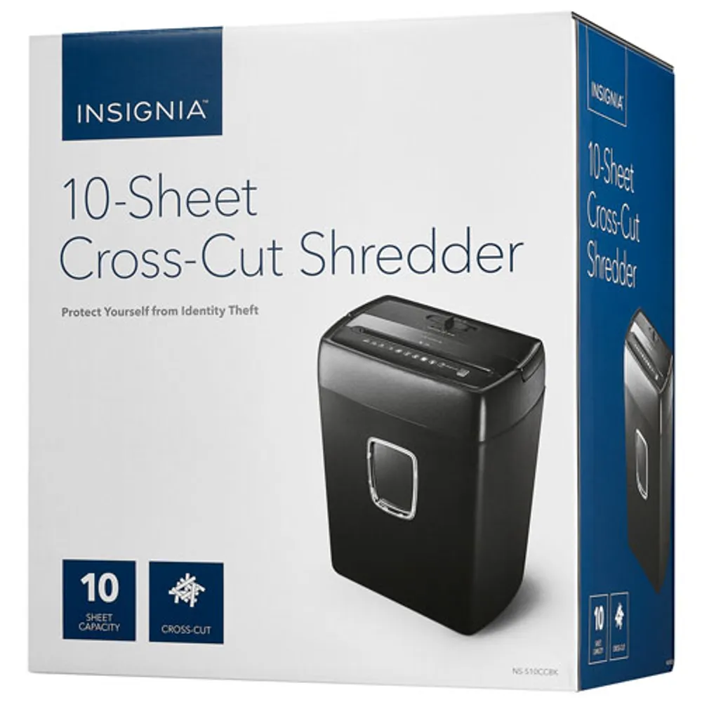 Insignia 10-Sheet Cross-Cut Shredder (NS-S10CCBK-C) - Only at Best Buy