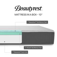 Beautyrest 10" Gel Memory Foam Mattress In A Box - Double