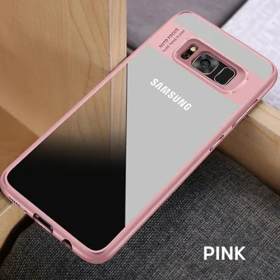 Ultra thin TPU Clear Shockproof Protector Back Cover Case for Samsung Galaxy Note 8 (Pink)