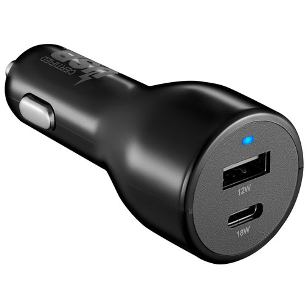 Insignia 30W 2-Port USB-C/USB-A Car Charger - Only at Best Buy