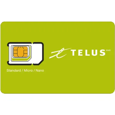 Telus Mobility Sim Card 4G LTE Multi - Nano Micro Standard 3 in 1 Combo