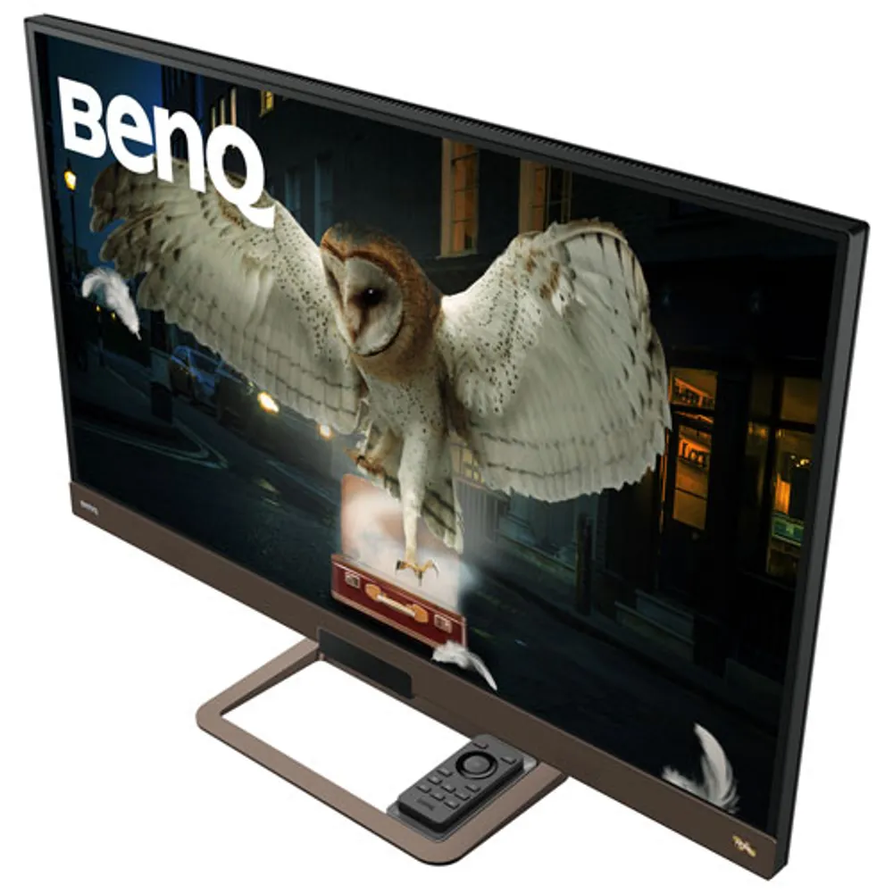 Moniteur FreeSync ACL IPS UHD 4K 60 Hz 32 po de BenQ/5 ms gris-gris (EW3280U) - Brun métallique/Noir