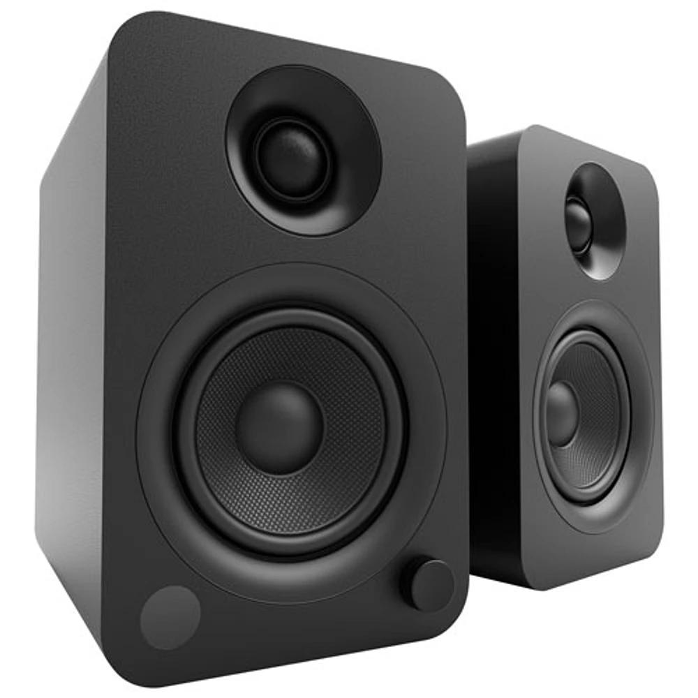 Kanto YU 140-Watt Bookshelf Speaker - Pair - Matte Black Vinyl - Only at Best Buy