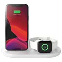 Belkin 3-in-1 Wireless Qi Charging Station for iPhone, Apple Watch & AirPods - White