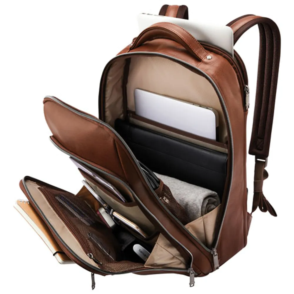 Sac à dos Classic Leather de Samsonite pour portable de 15,6 po - Cognac