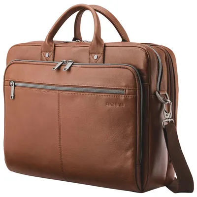 Samsonite Classic Leather 15.6" Laptop Messenger Bag - Cognac
