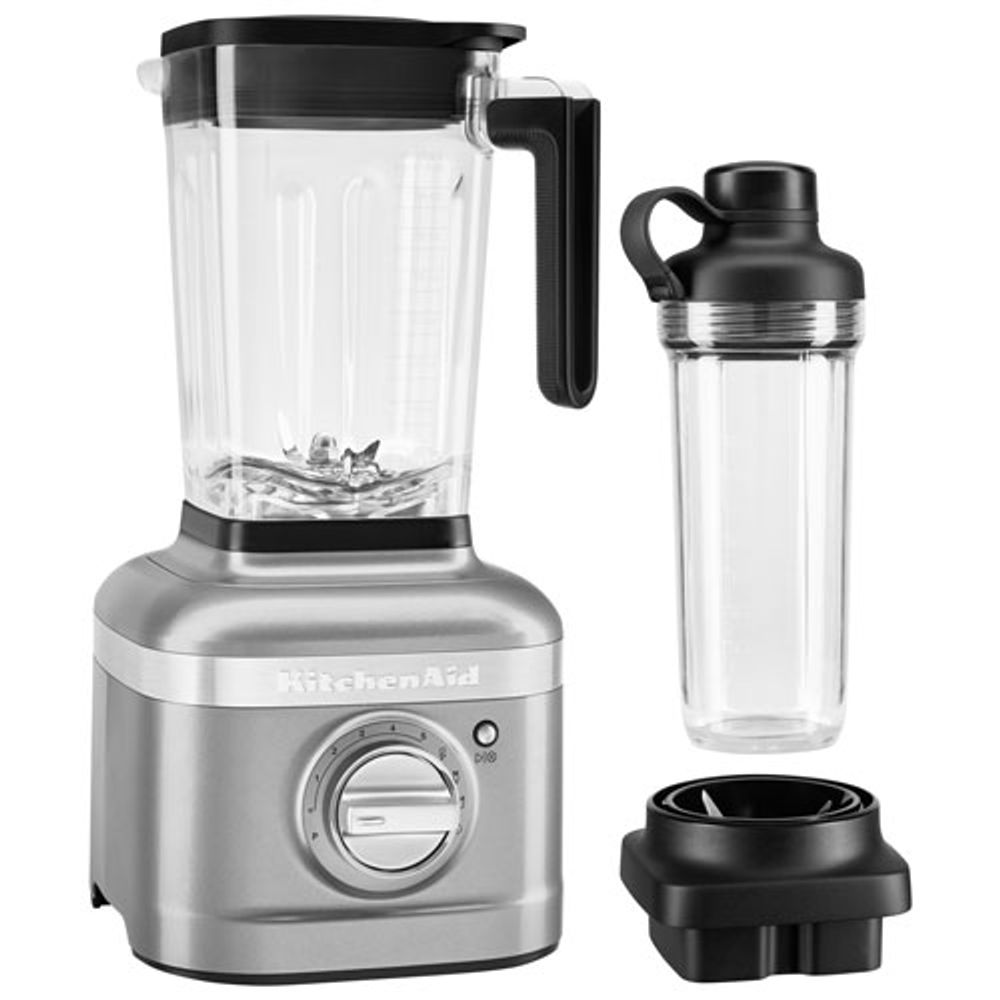 KitchenAid 1.66L 1200-Watt Stand Blender with 16oz Personal Blending Jar - Contour Silver- Only at Best Buy