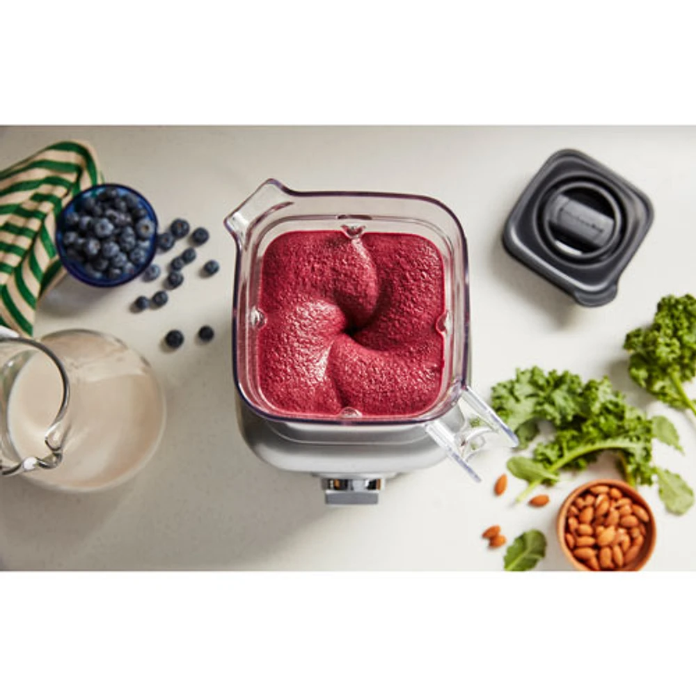 Mélangeur sur socle 1,66 l 1200 W de KitchenAid avec contenant de 16 oz - Argenté