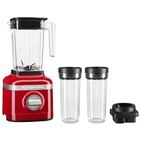 Mélangeur de 1,42 l et 650 W K150 de KitchenAid + contenants personnels de 2,16 oz - Rouge passion