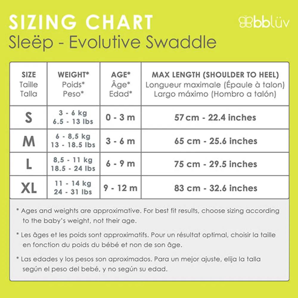 bbluv 3-In-1 Convertible Swaddle - -3 Months