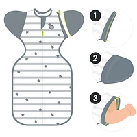 bbluv 3-In-1 Convertible Swaddle - 9-12 Months - Grey