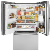 GE Profile 36" 22.2 Cu. Ft. French Door Refrigerator w/ Water & Ice Dispenser (PYD22KYNFS) - Stainless