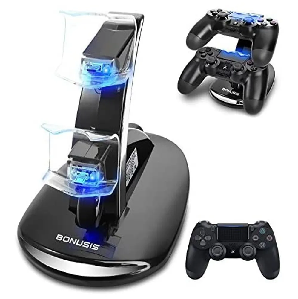 beskydning ballet Inspirere BONUSIS PS4 Controller -Dual USB Simultaneous Charger / Charging Dock  Cradle Stand Accessory for Sony PS4 Control | Galeries de la Capitale