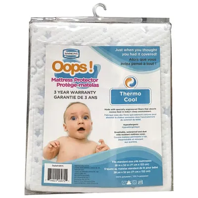 Simmons Oops! Thermo Cool Crib Mattress Protector