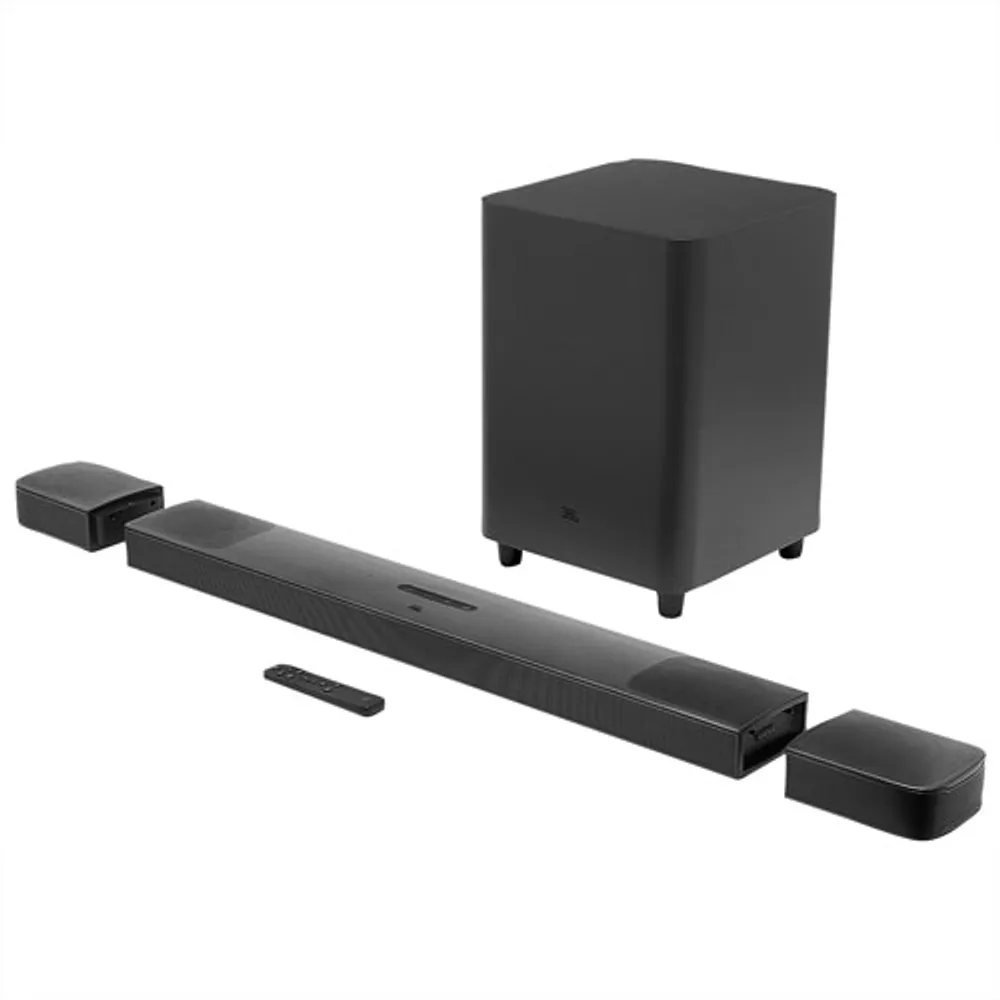 JBL Bar 820-W 9.1 Ch Atmos 4K Dolby Vision Sound Bar w/ Wireless 10” Subwoofer and Surround Speakers