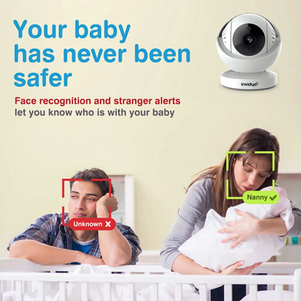 Invidyo Video Baby Monitor with Night Vision and Two-Way Communication (INV300)