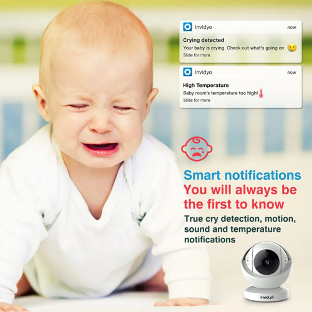 Invidyo Video Baby Monitor with Night Vision and Two-Way Communication (INV300)