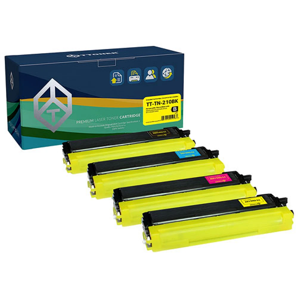 TToner Brother Compatible Black/Colour Toner (TT-TN210) - 4 Pack