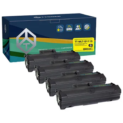 TToner Samsung Compatible Black Toner (TT-D111S) - 4 Pack