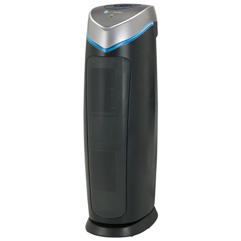 Purificateur d'air vertical numérique 4-en-1 UV-C de GermGuardian avec filtre HEPA - Gris