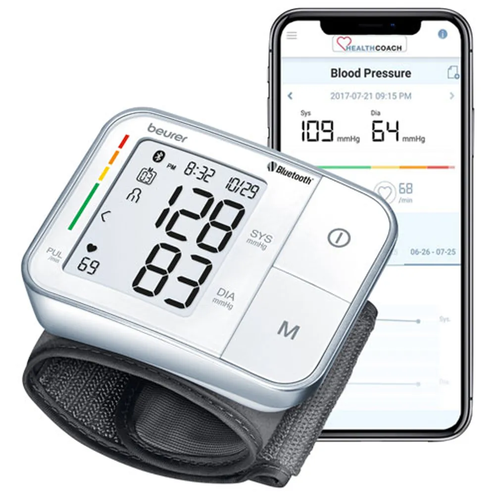 Beurer Wireless Wrist Blood Pressure Monitor with Smartphone App (BC57)