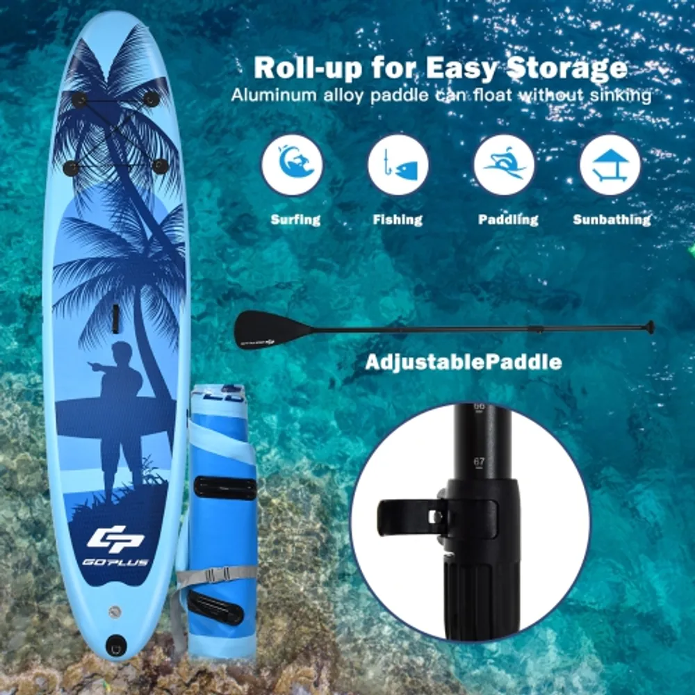 COSTWAY Goplus 10' Inflatable Stand Up Paddle Board W/Carry Bag