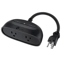 TP-Link Kasa Outdoor Wi-Fi Smart Plug - 2 Outlets - Black