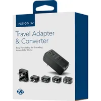 Adaptateur et convertisseur de voyage d'Insignia - Noir - Exclusivité de Best Buy