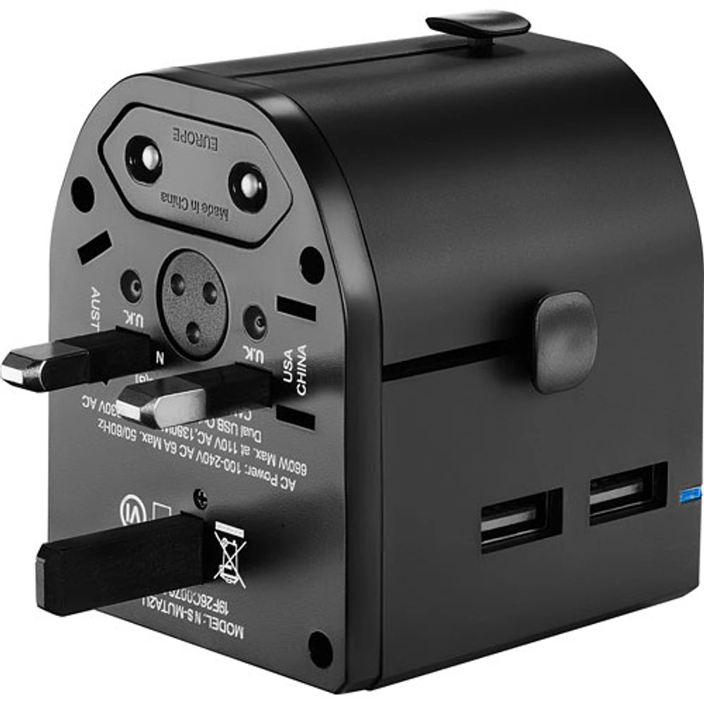 Insignia All-In-One Travel Adapter - Black - Only at Best Buy