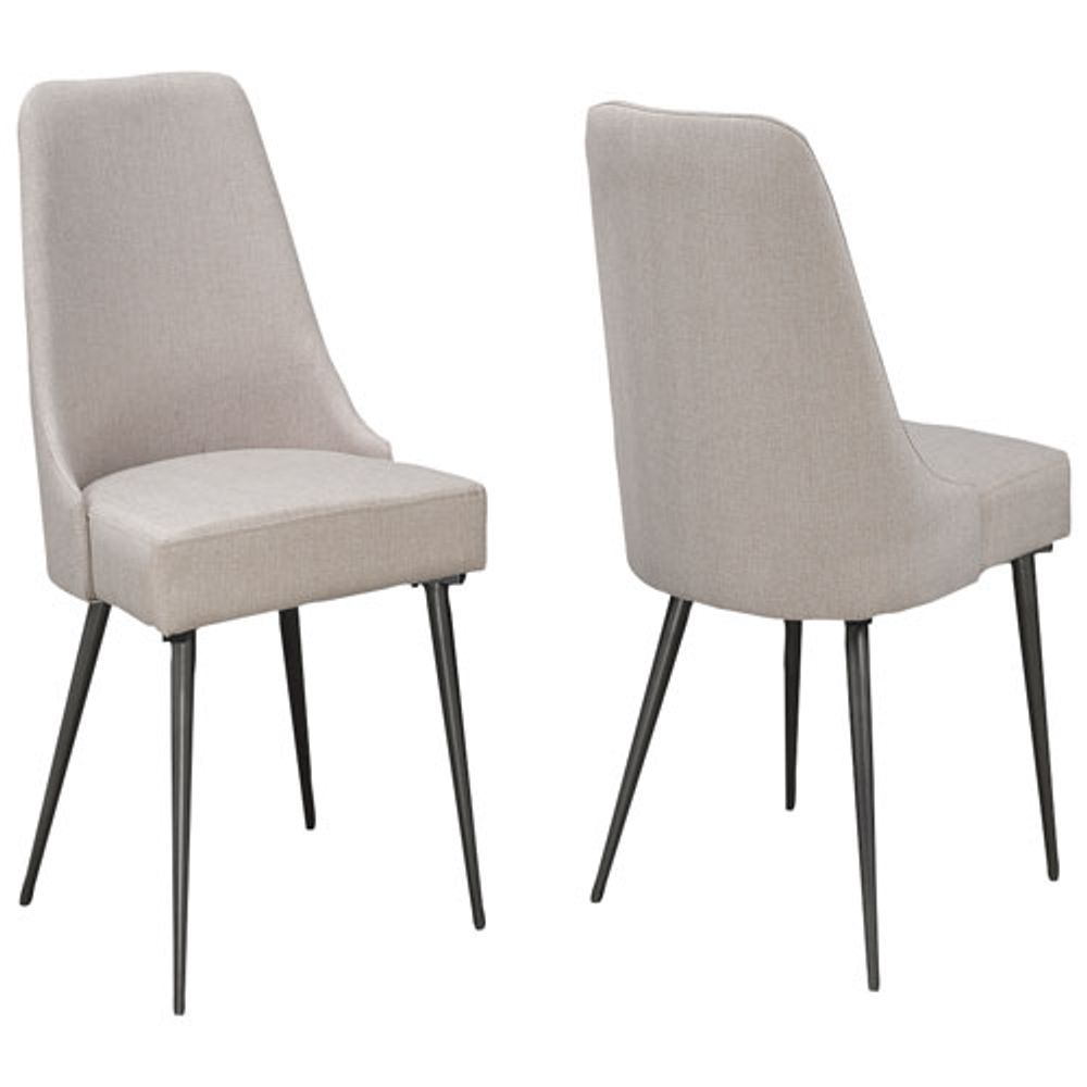 Celine Contemporary Fabric Dining Chair - Set of 2 - Beige