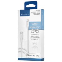 Insignia Apple MFi Certified 1.2m (4 ft.) Braided Lightning to USB-C Cable - Moon Grey - Only at Best Buy