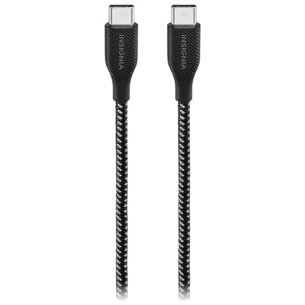 Insignia 1.8m (6 ft.) USB-C to USB-C Charge Cable (NS-MCC621C-C) - Charcoal - Only at Best Buy