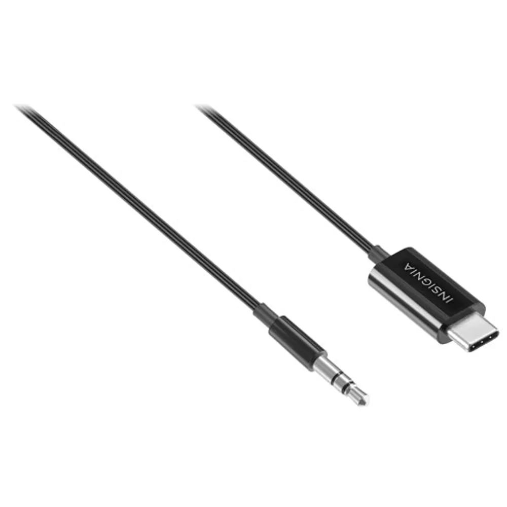 Insignia 0.91m (3 ft.) USB Type-C to 3.5mm Audio Plug Cable - Only at Best Buy