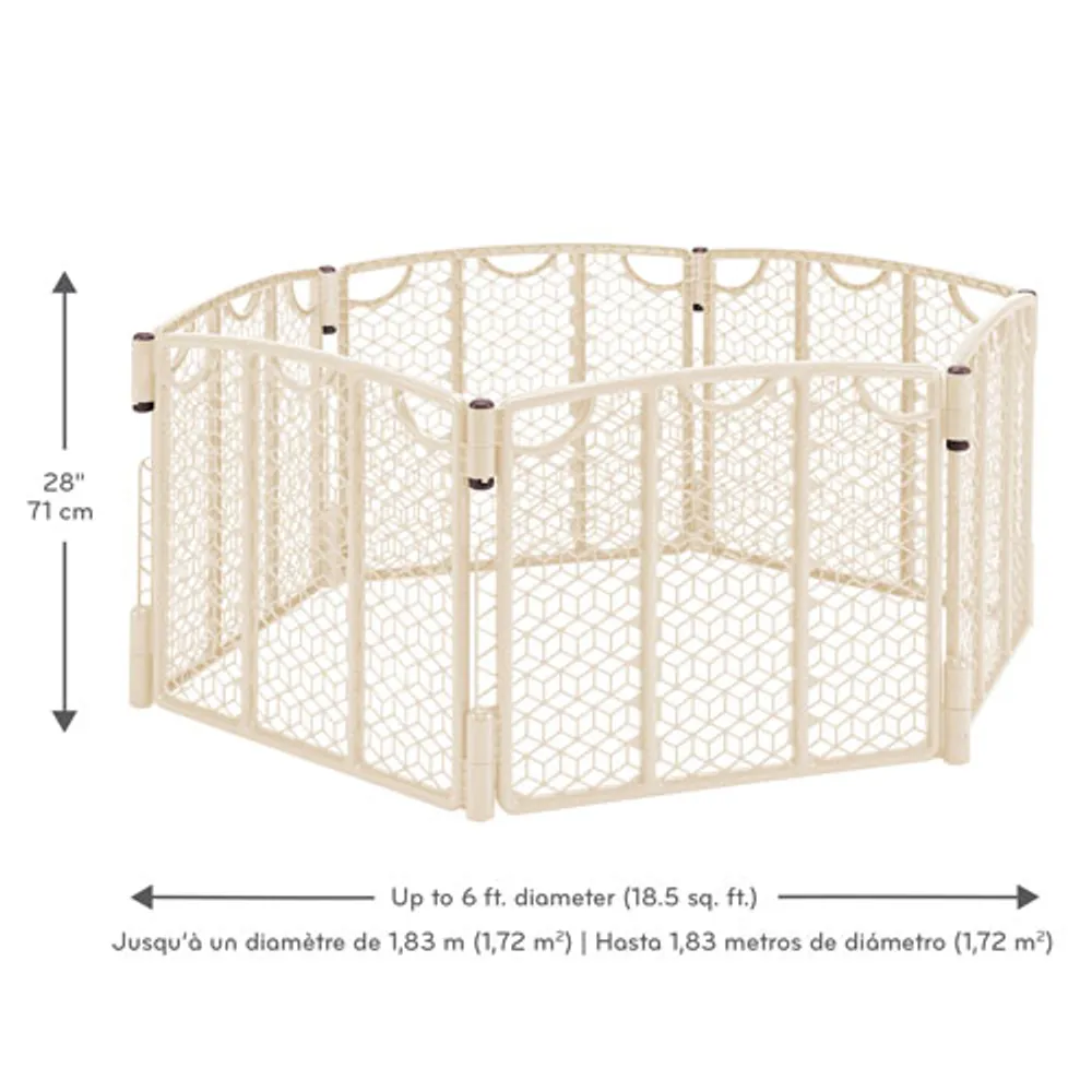 Espace de jeu Versatile Play Space à pression/à quincaillerie/autonome d'Evenflo - Crème