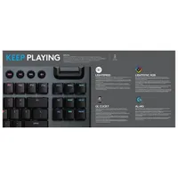 Logitech G915 TKL LIGHTSPEED Wireless Backlit Mechanical Clicky Gaming Keyboard - Carbon
