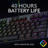 Logitech G915 TKL LIGHTSPEED Wireless Backlit Mechanical Tactile Gaming Keyboard - Carbon