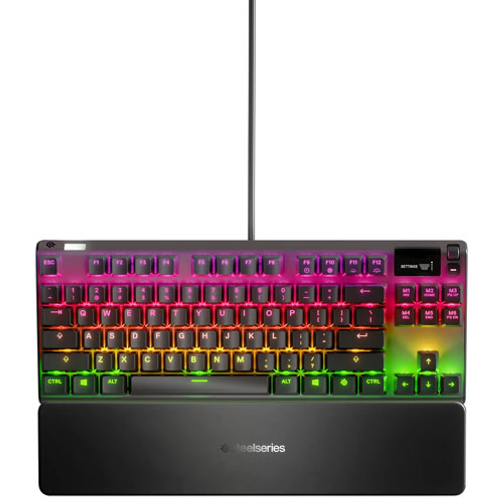 Clavier de jeu mécanique rétroéclairé Red Apex 7 sans pavé numérique de SteelSeries