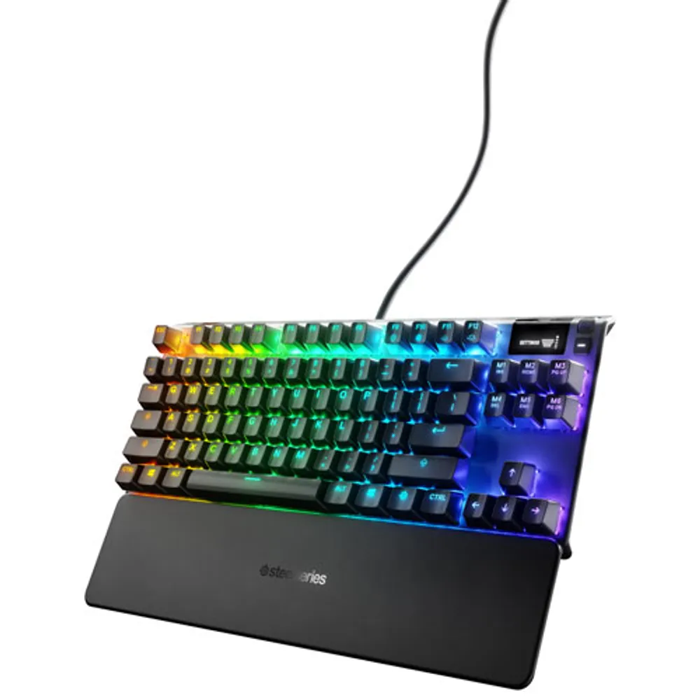 Clavier de jeu mécanique rétroéclairé Red Apex 7 sans pavé numérique de SteelSeries