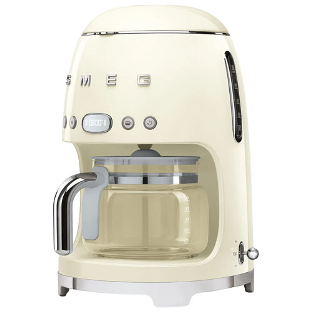 Smeg 50's Style Programmable Drip Coffee Maker - 10-Cup - Cream