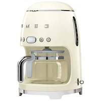 Smeg 50's Style Programmable Drip Coffee Maker - 10-Cup - Cream