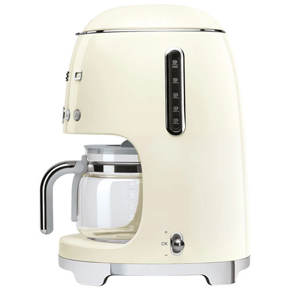 Smeg 50's Style Programmable Drip Coffee Maker - 10-Cup - Cream
