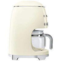 Smeg 50's Style Programmable Drip Coffee Maker - 10-Cup - Cream