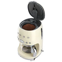 Smeg 50's Style Programmable Drip Coffee Maker - 10-Cup - Cream