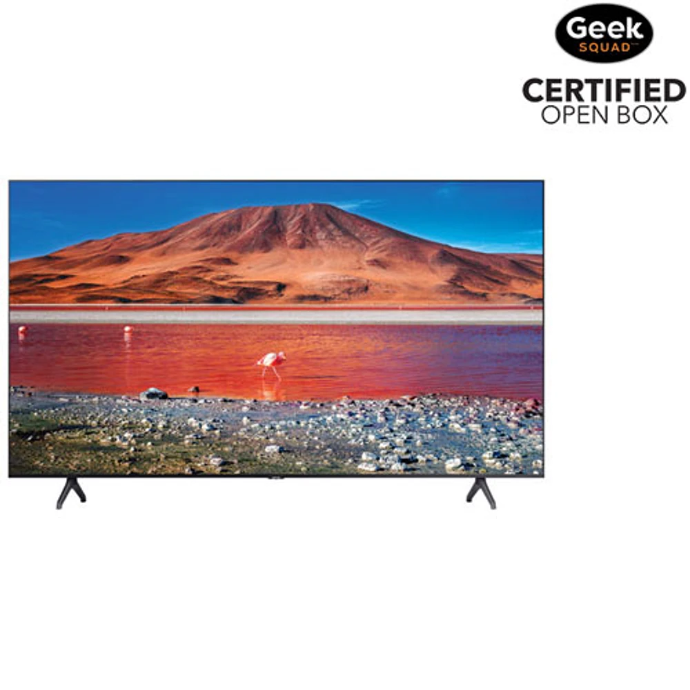 Téléviseur intelligent Tizen HDR DEL UHD 4K de 75 po de Samsung (UN75TU7000FXZC) - Gris titane - Boîte ouverte