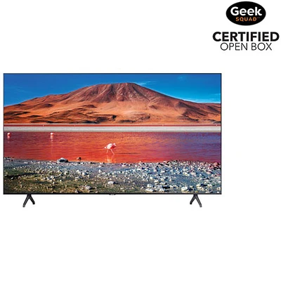 Téléviseur intelligent Tizen HDR DEL UHD 4K de 75 po de Samsung (UN75TU7000FXZC) - Gris titane - Boîte ouverte